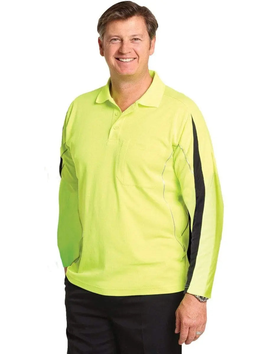 Hi-vis Legend Long Sleeve Polo Men's SW33A Metro Workwear.